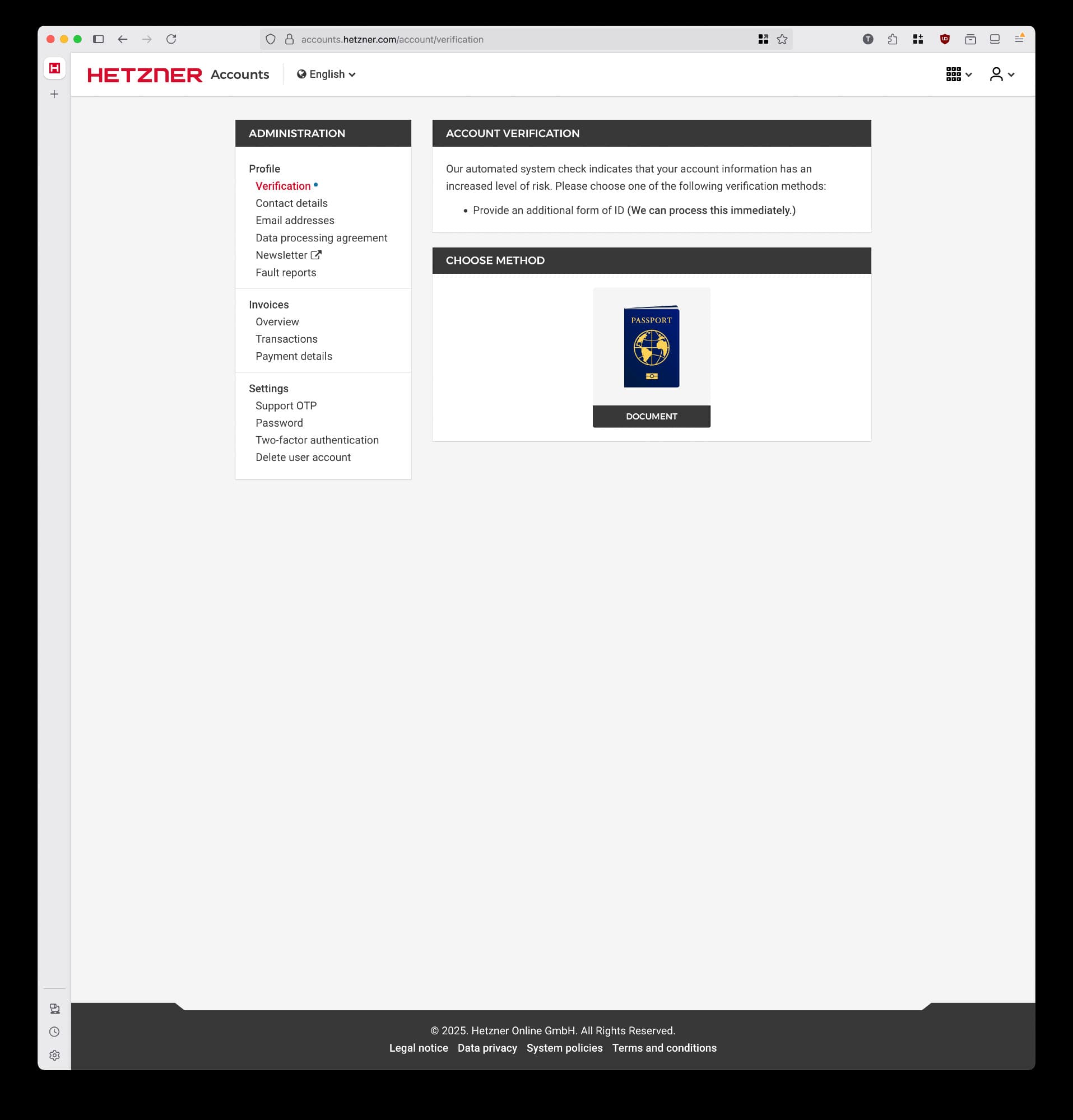 hetzner kyc